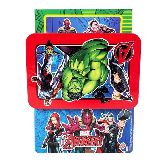 New Marvel Avengers Kids Boy Gift tin Set Birthday Holiday Festive - Picture 5 of 8